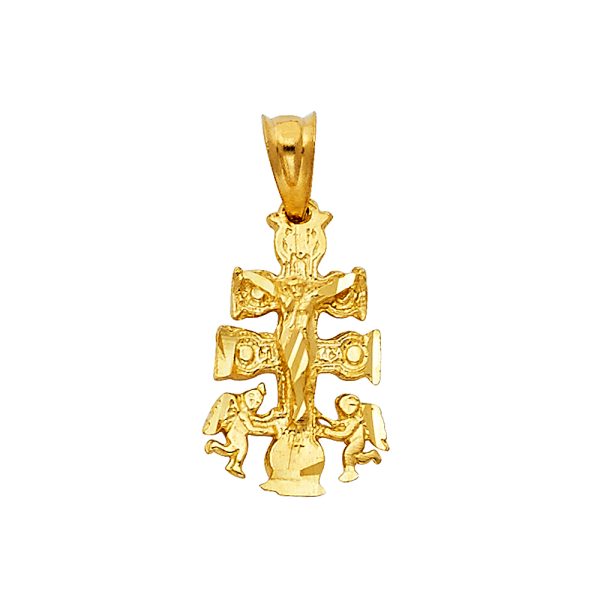 14KY Cross of Caravaca Pendant