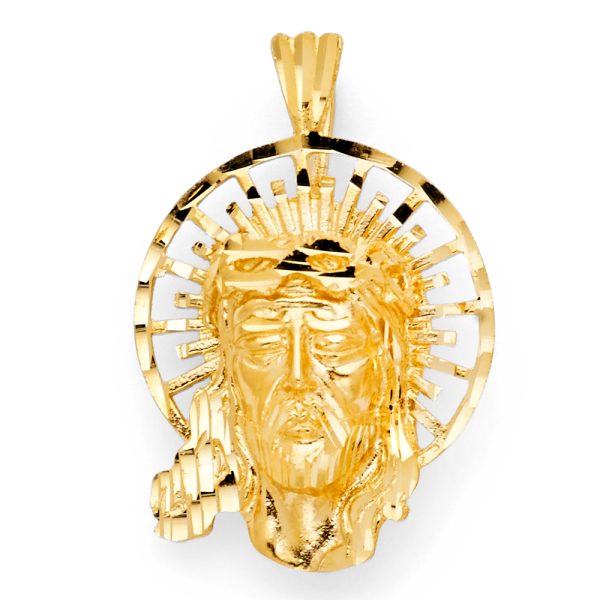 14KY Jesus Christ Head Pendant