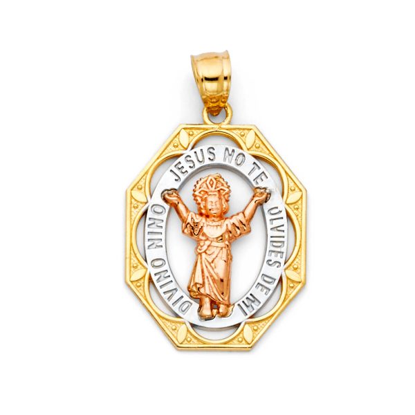 14K 3C Divine Infant Jesus Pendant