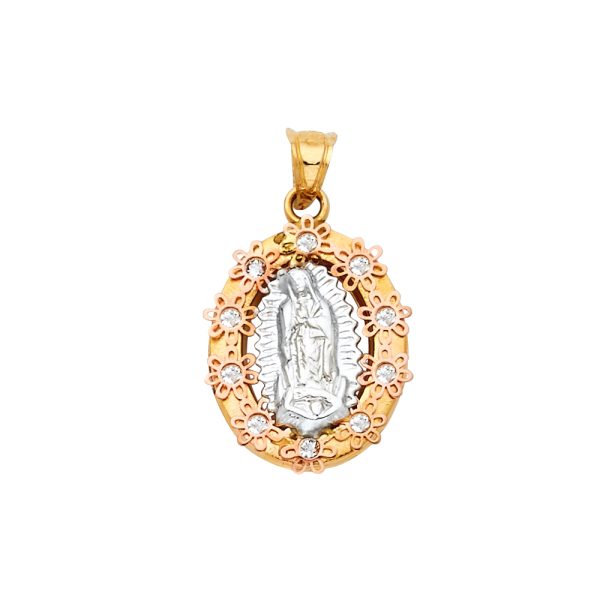 14K 2T Our Lady of Guadalupe Pendant