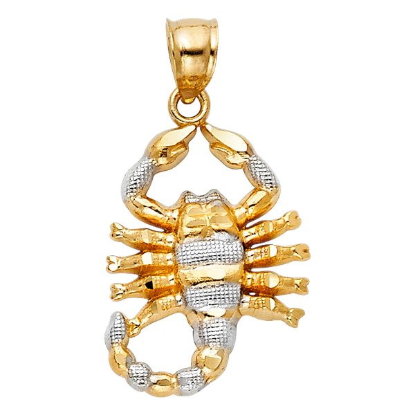 14K 2T Scorpion Pendant