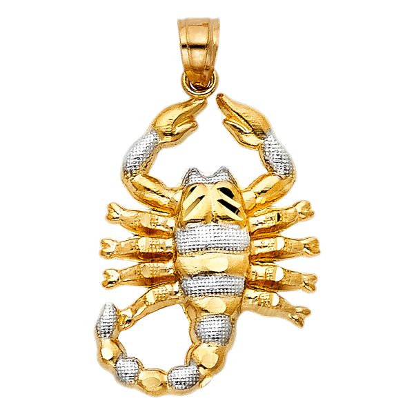 14K 2T Scorpion Pendant