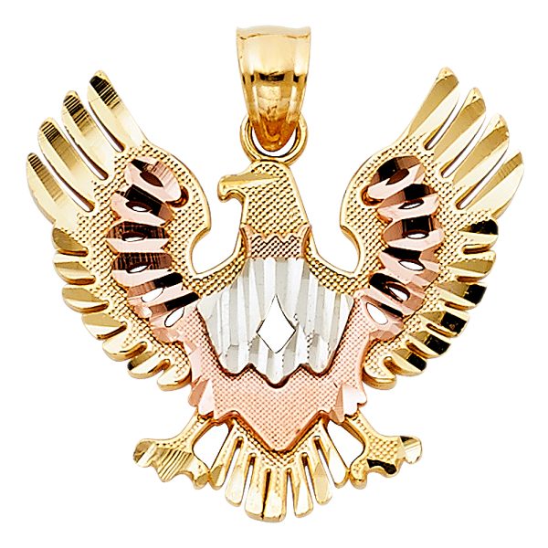 14K 3C Eagle Pendant