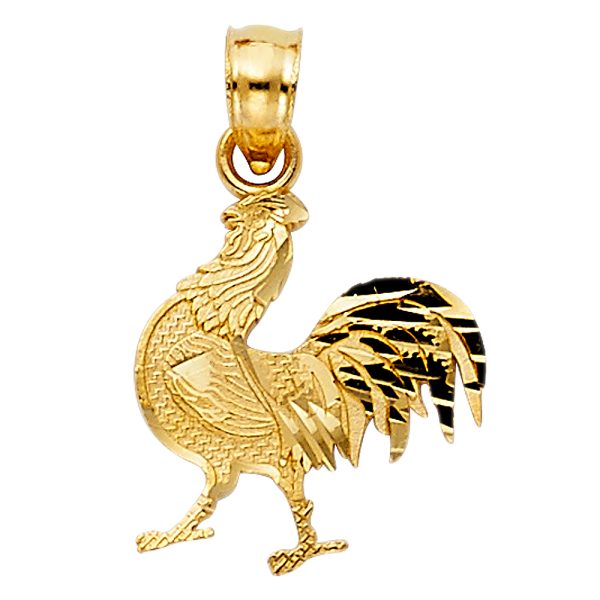 14KY Rooster Pendant