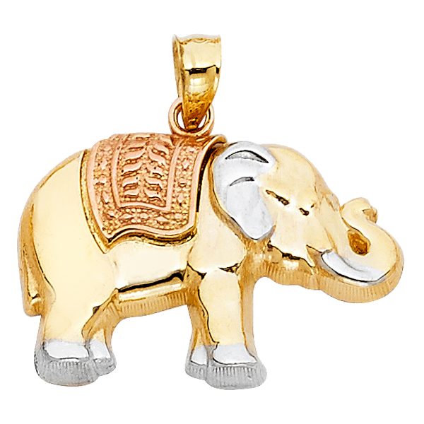 14K 3C Elephant Pendant