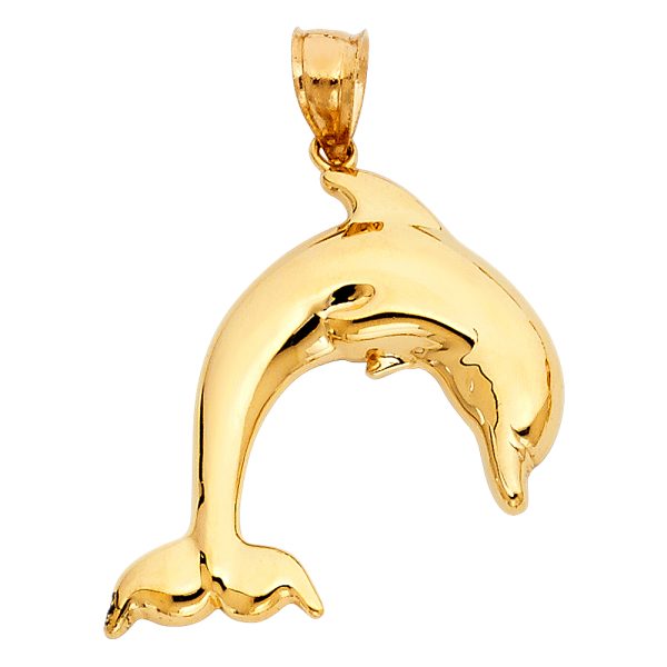 14KY Dolphin Pendant