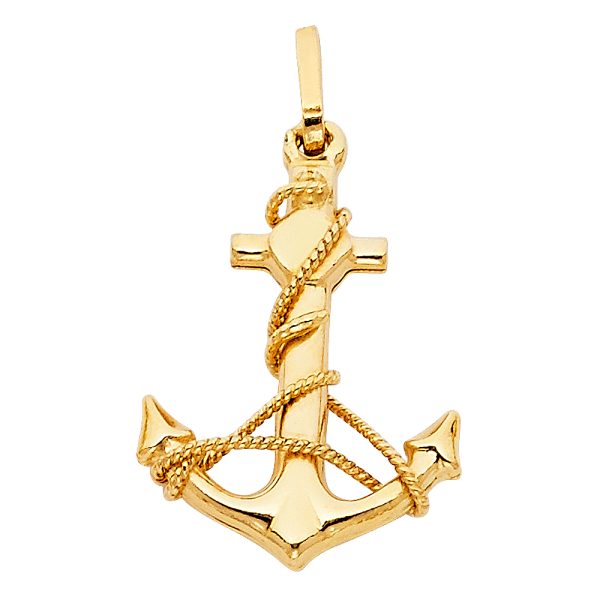 14KY Anchor Pendant