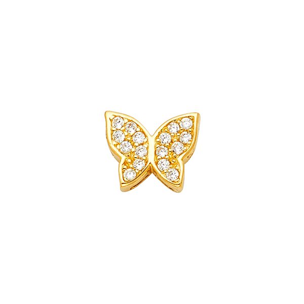 14KY CZ Butterfly Pendant