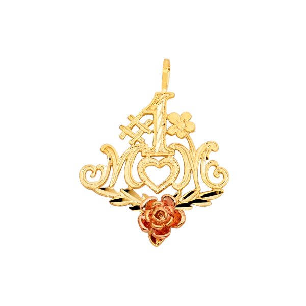 14K 2T Mom Pendant