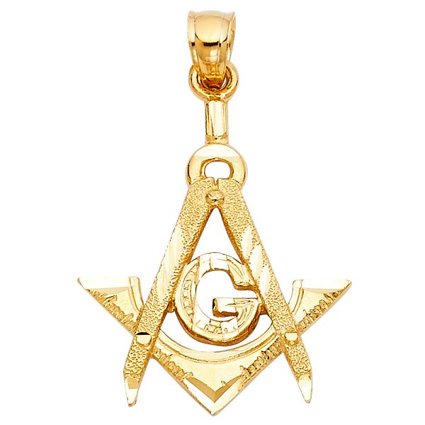 14KY Freemason Masonic Pendant