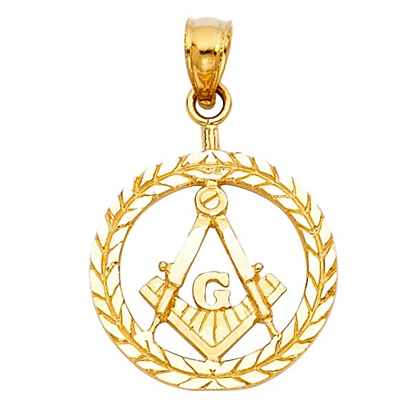 14KY Freemason Masonic Pendant