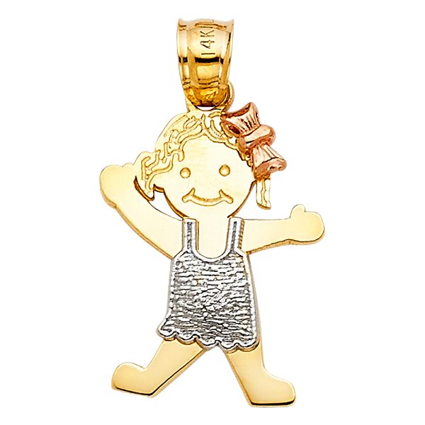 14K 3C Girl Pendant