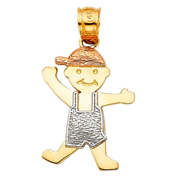 14K 3C Boy Pendant