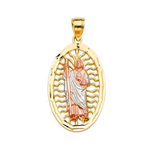 14K 3C San Judas Pendant