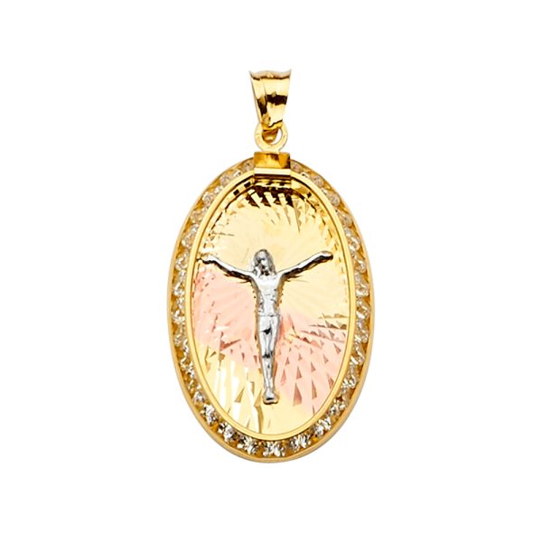 14K 3C Jesus Medal Pendant