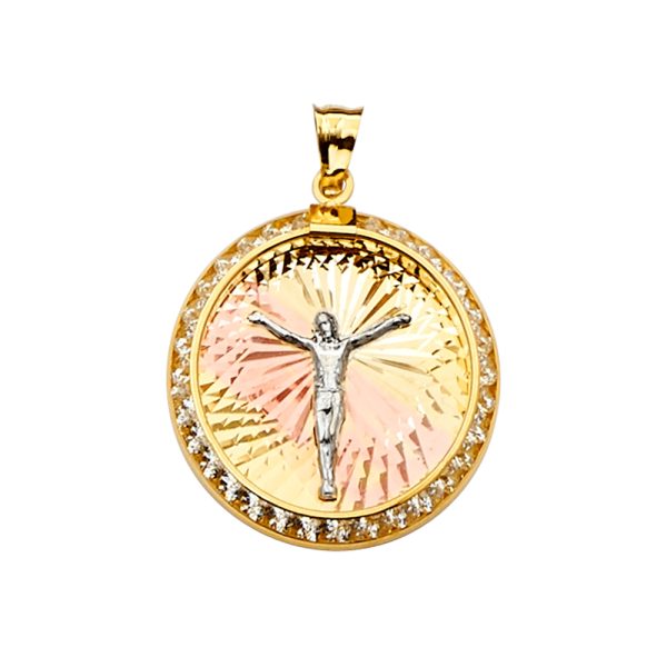 14K 3C Jesus Medal Pendant