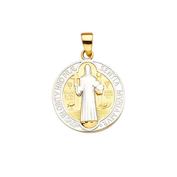 14K 2T San Benito Medal Pendant