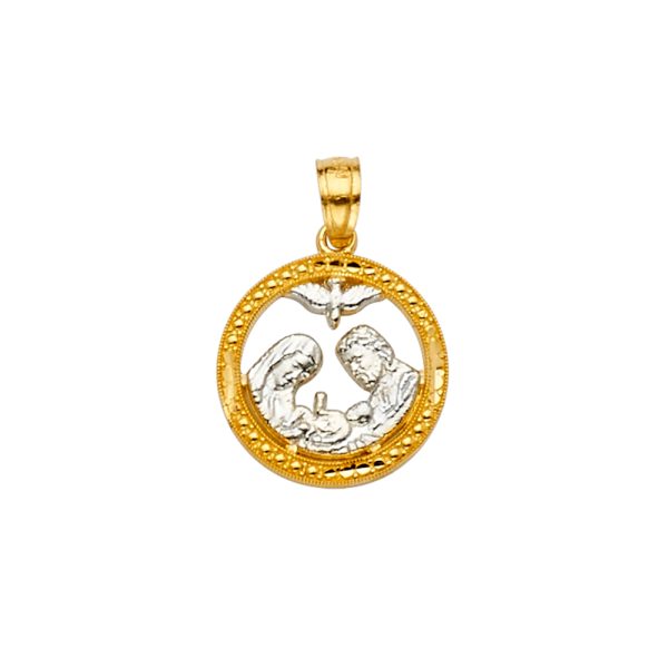 14K 2T Baptism Pendant