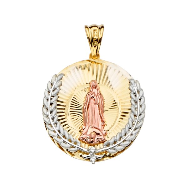 14K 3C Guadalupe Medal Pendant