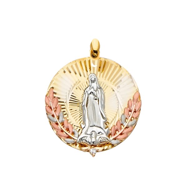 14K 3C Guadalupe Medal Pendant