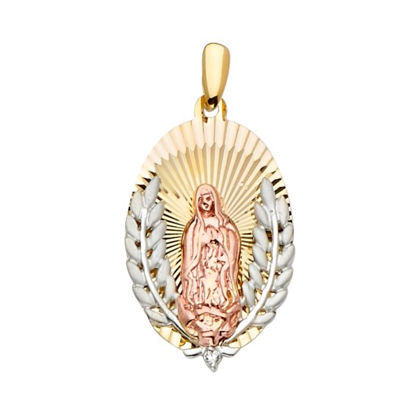 14K 3C Guadalupe Medal Pendant