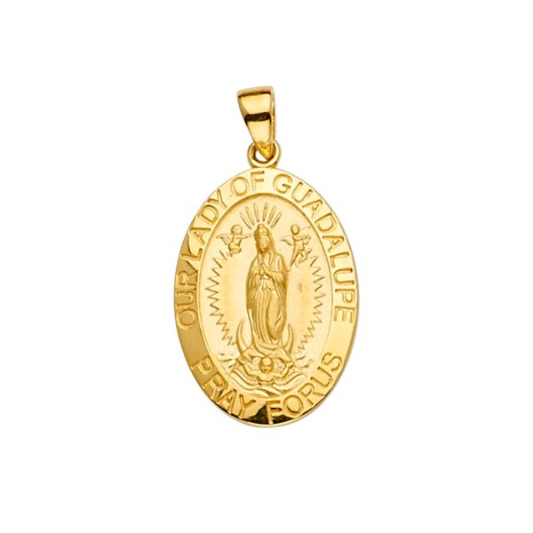 14KY Guadalupe Medal Pendant