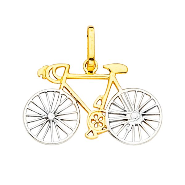 14K 2T Bicycle Pendant