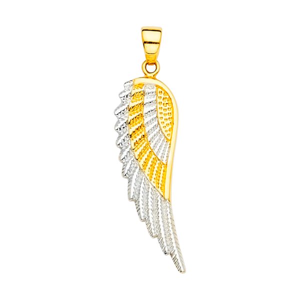 14K 2T Wing Pendant