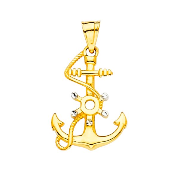 14KY Anchor Pendant