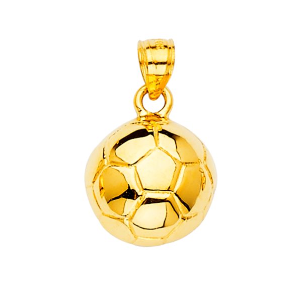 14KY Soccer Ball Pendant