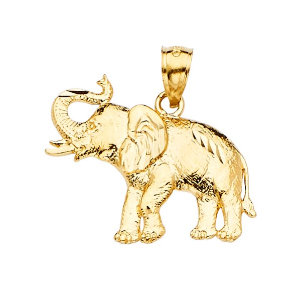 14KY Elephant Pendant