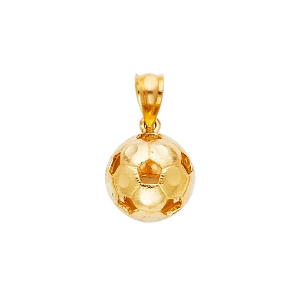 14KY Soccer Ball Pendant