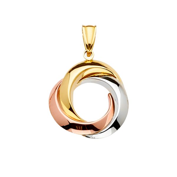 14K 3C 3Round Infinity Pendant