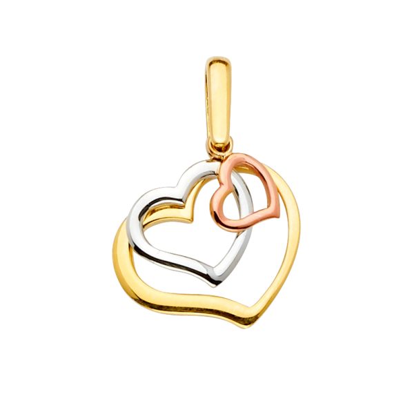 14K 3C 3Hearts Pendant