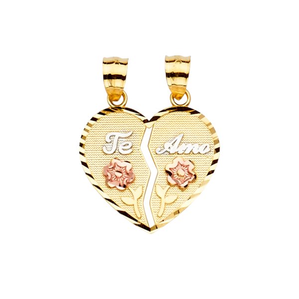 14K 3C Te Amo Pendant