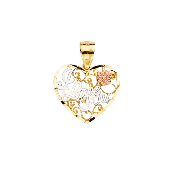 14K 3C 'I Love You' Pendant