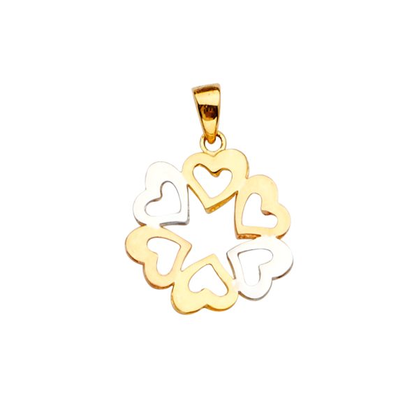 14K 3C 6Hearts Pendant