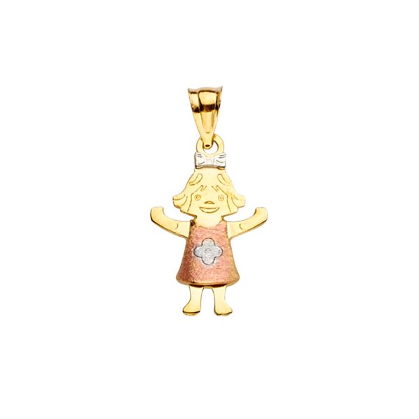 14K 3C Girl Pendant