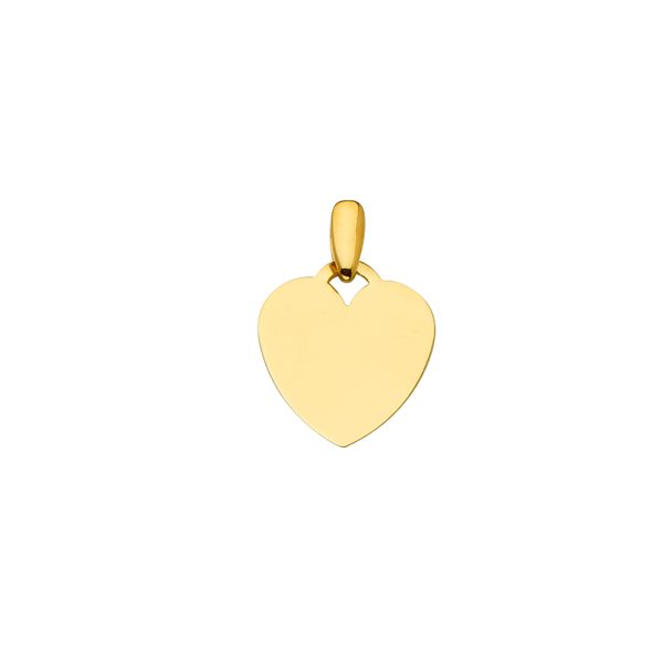 14KY Engravable Heart Pendant