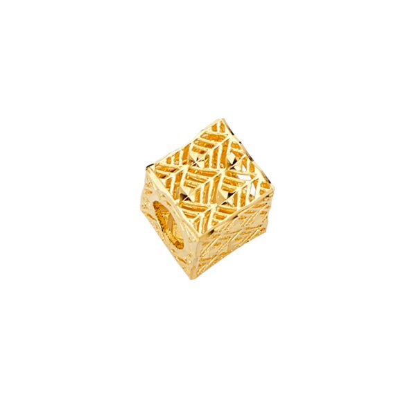 14KY Filigree Dice Slider Charm for Mix&Match Bracelet