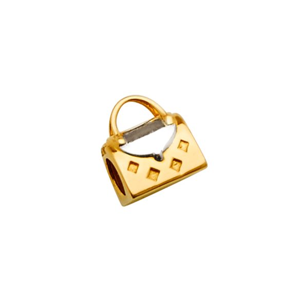 14K 2T Hand bag Slider Charm for Mix&Match Bracelet