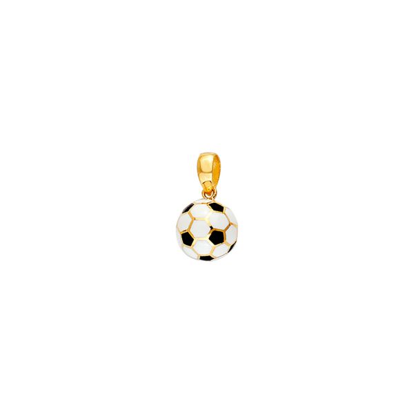 14KY 9mm Enamel Soccer Ball (Traditional)