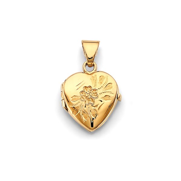 14KY Heart Locket Pendant