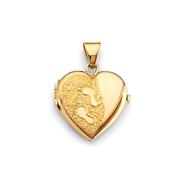 14KY Heart Locket Pendant