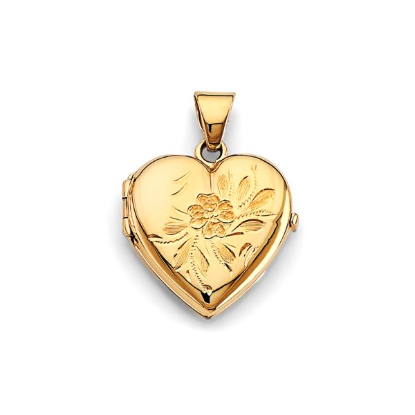 14KY Heart Locket Pendant