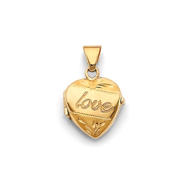 14KY Heart Locket Pendant