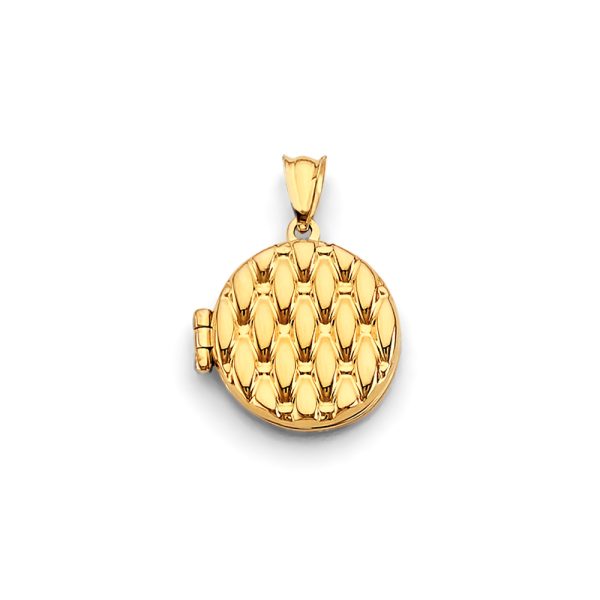 14KY Round Locket Pendant