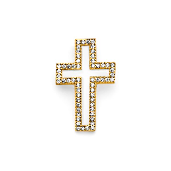 14KY Open Cross Pendant