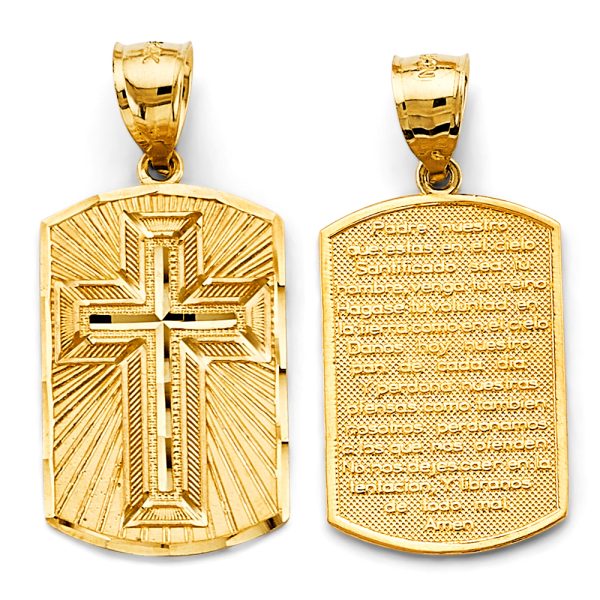 14KY Lord's Prayer in Spanish Pendant