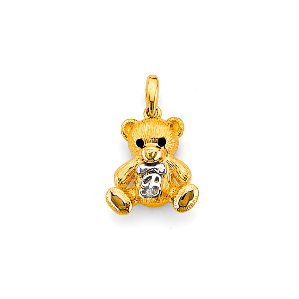 14K 2T Teddy Bear Pendant